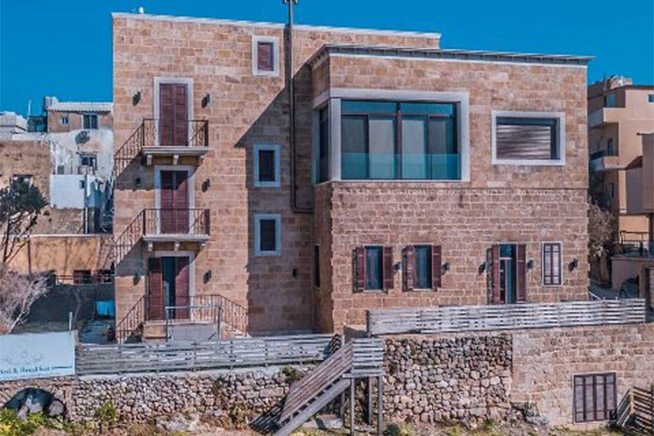 Villa seen from beachside